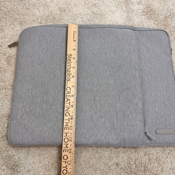 Mosiso 20 Inch Laptop Tablet Bag Gray Soft Interior Keep it Safe Multi Zip - Picture 7 of 10